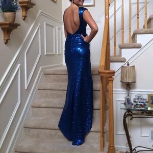 Royal Blue Sparkly Prom Dress - image 1